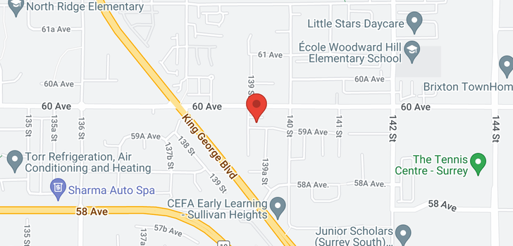 map of 13939 59A AVENUE